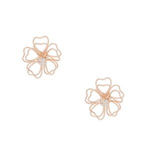 Claire’s Rose Gold Wire Flower Stud Earrings